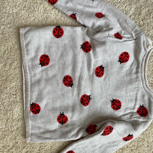 H&M ladybug sweater. Toddler 9-12 months - Picture 2 of 3